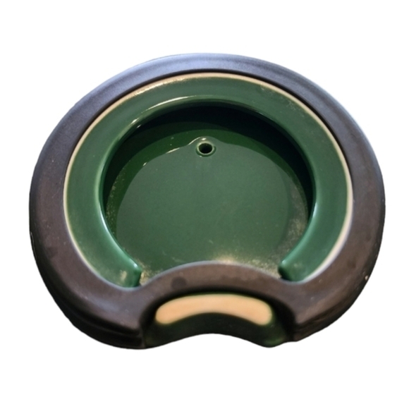 Starbucks 12 Tumbler Ceramic Travel Coffee Mug Lid Mermaid Siren White Green - Picture 8 of 9